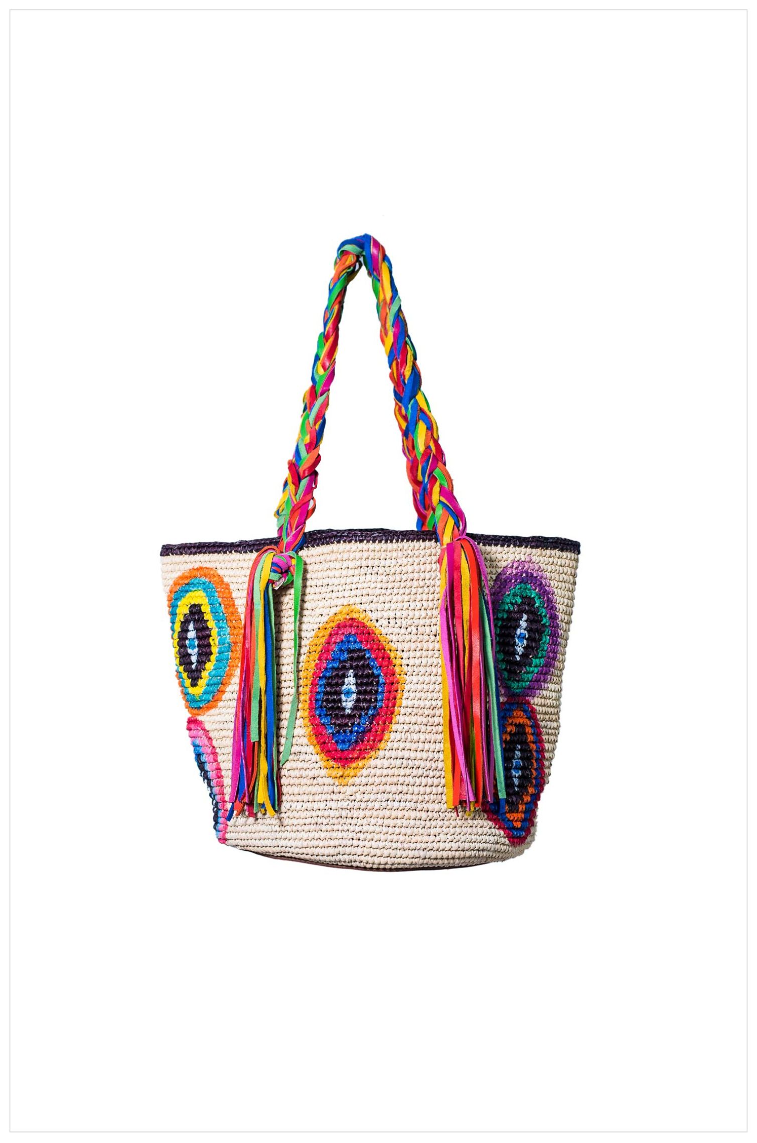 BRIGHT EYES CROCHET PANAMA BAG