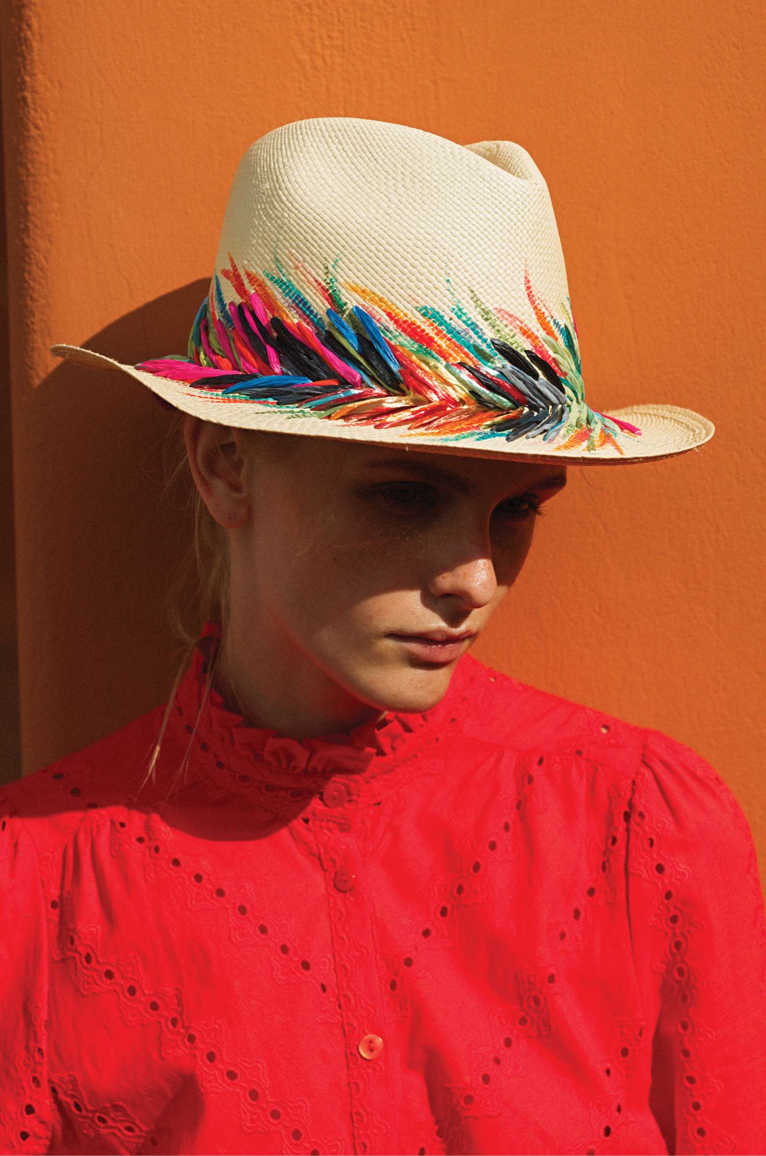 RAINBOW ARROWS PANAMA HAT