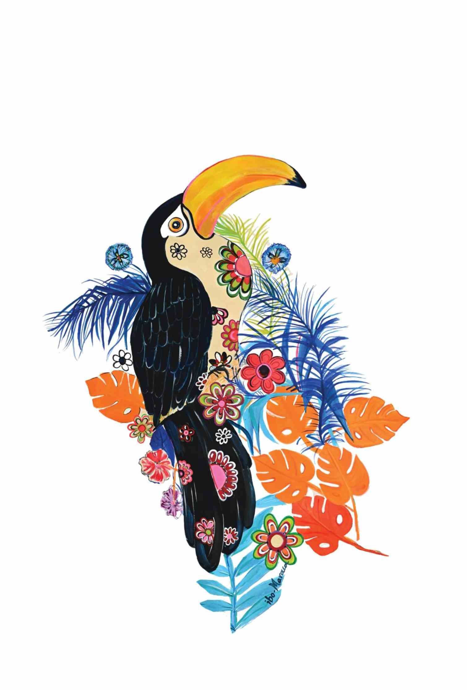 Toucan glow kaftan