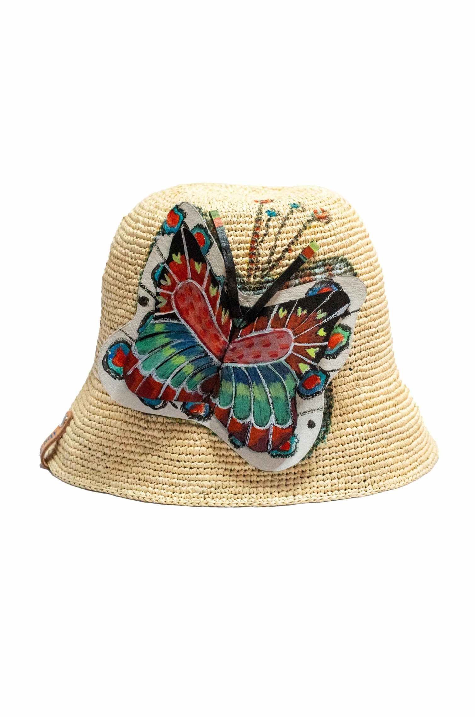 Ethereal butterfly bucket crochet Panama hat