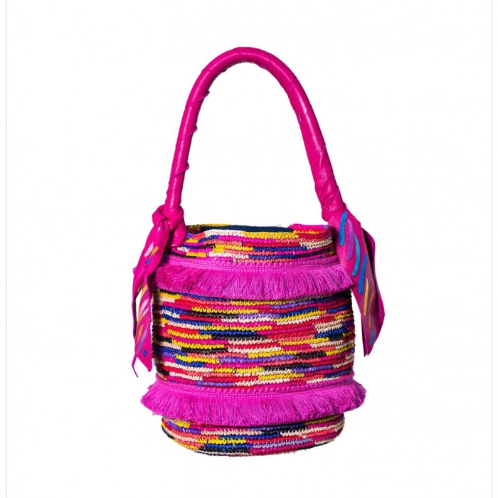 COLORFUL CAROUSEL CROCHET PANAMA BAG