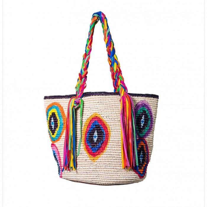 BRIGHT EYES CROCHET PANAMA BAG