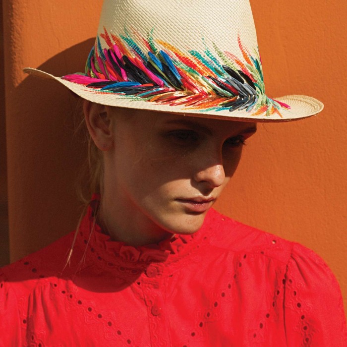 RAINBOW ARROWS PANAMA HAT