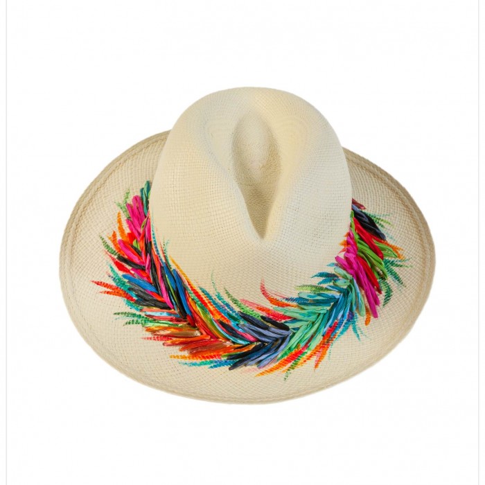 RAINBOW ARROWS PANAMA HAT