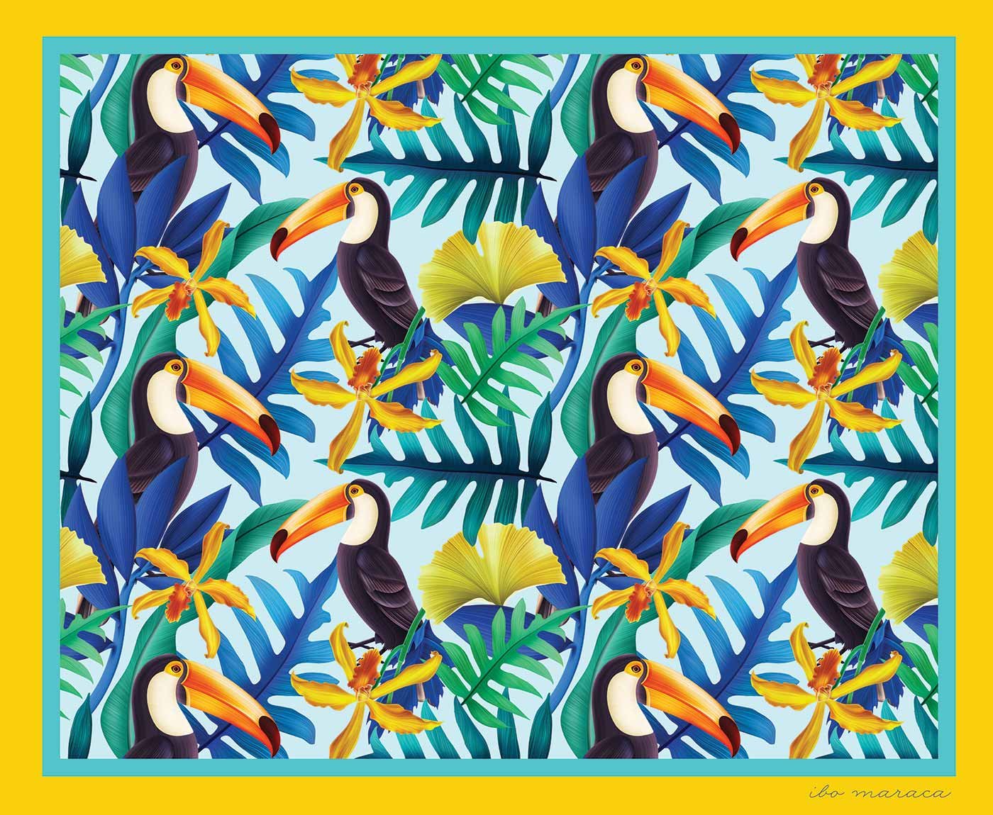 TOUCAN TWILL SILK SARONG