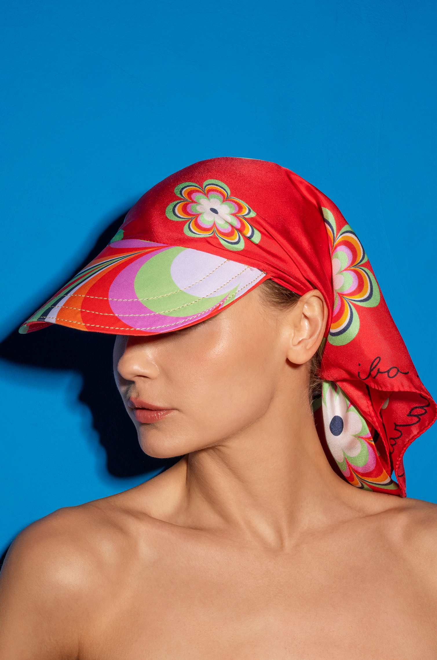 60's SPRING FLOWER SILK VISOR