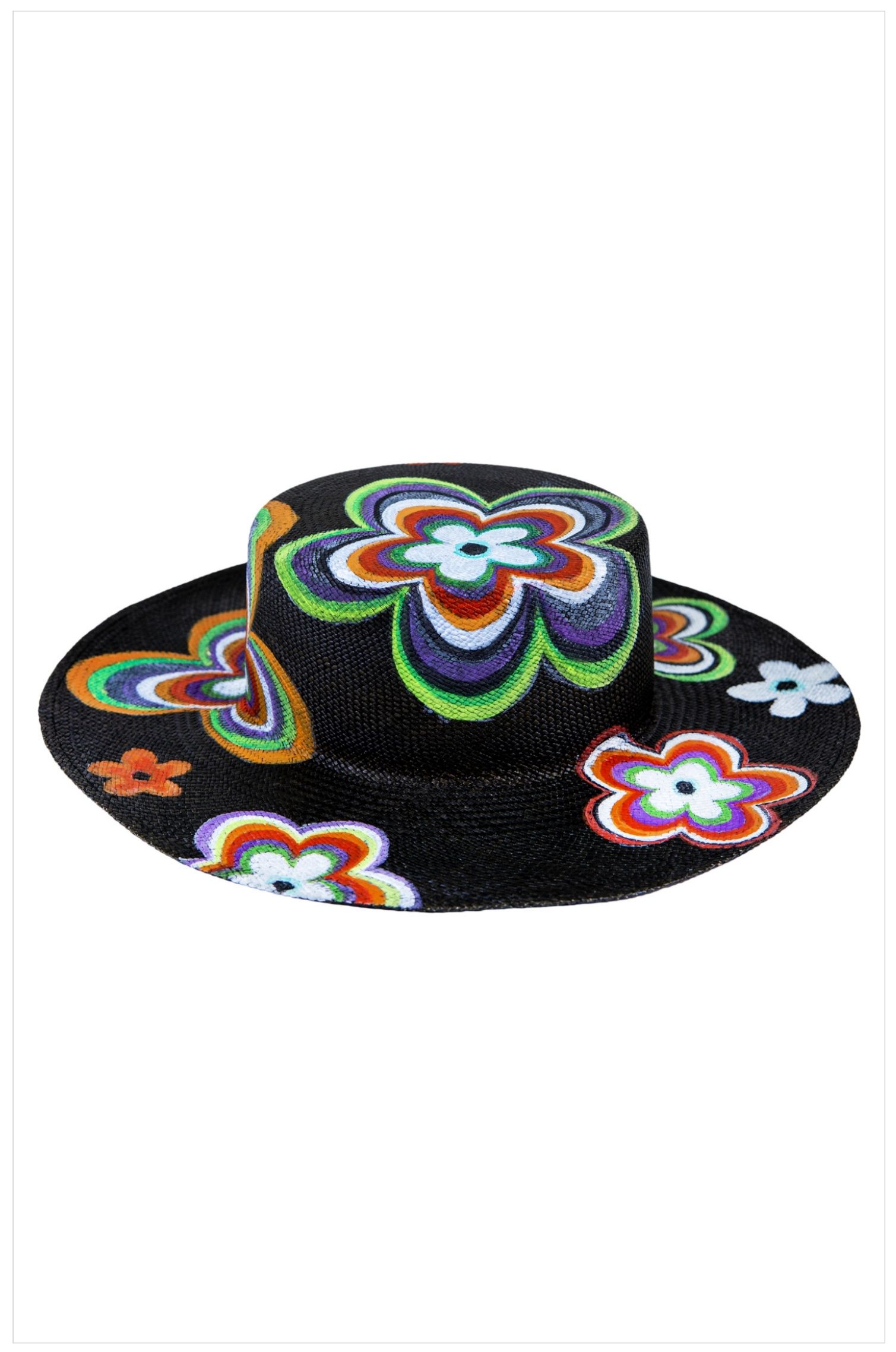 60's SPRING FLOWER PANAMA HAT