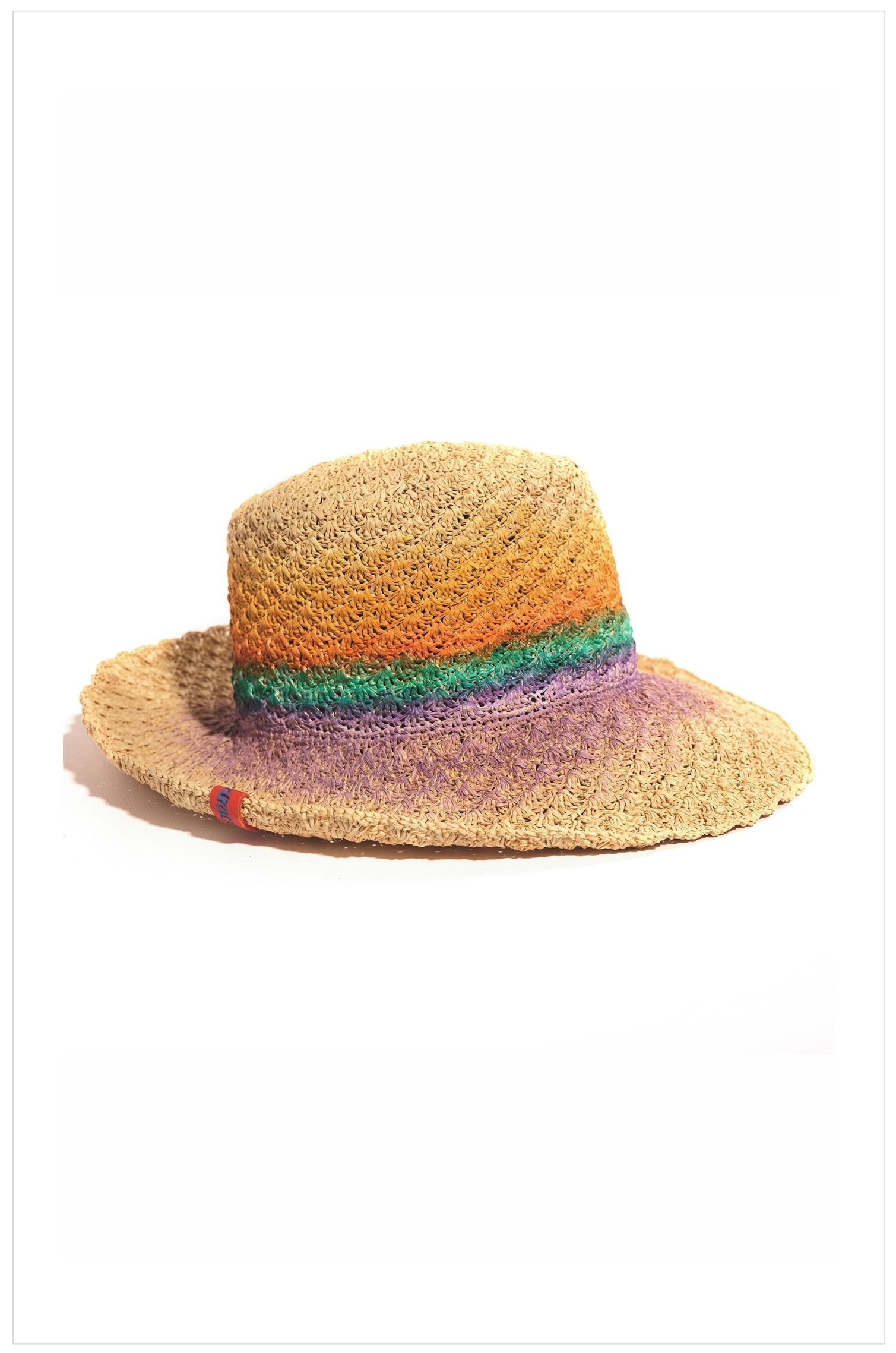 TIE DYE STRIPES PANAMA CROCHET HAT