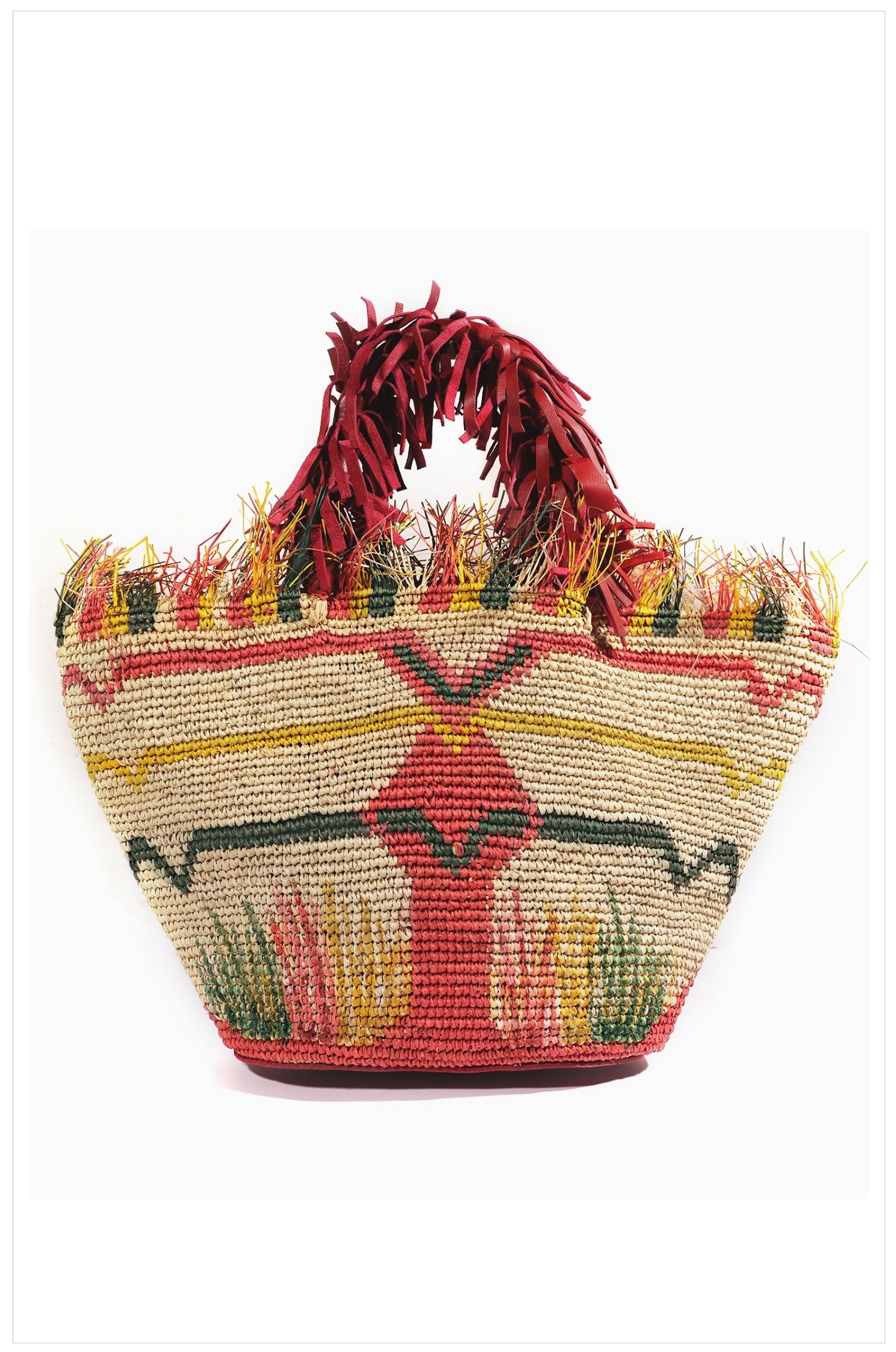 ZIG ZAG CROCHET PANAMA BAG