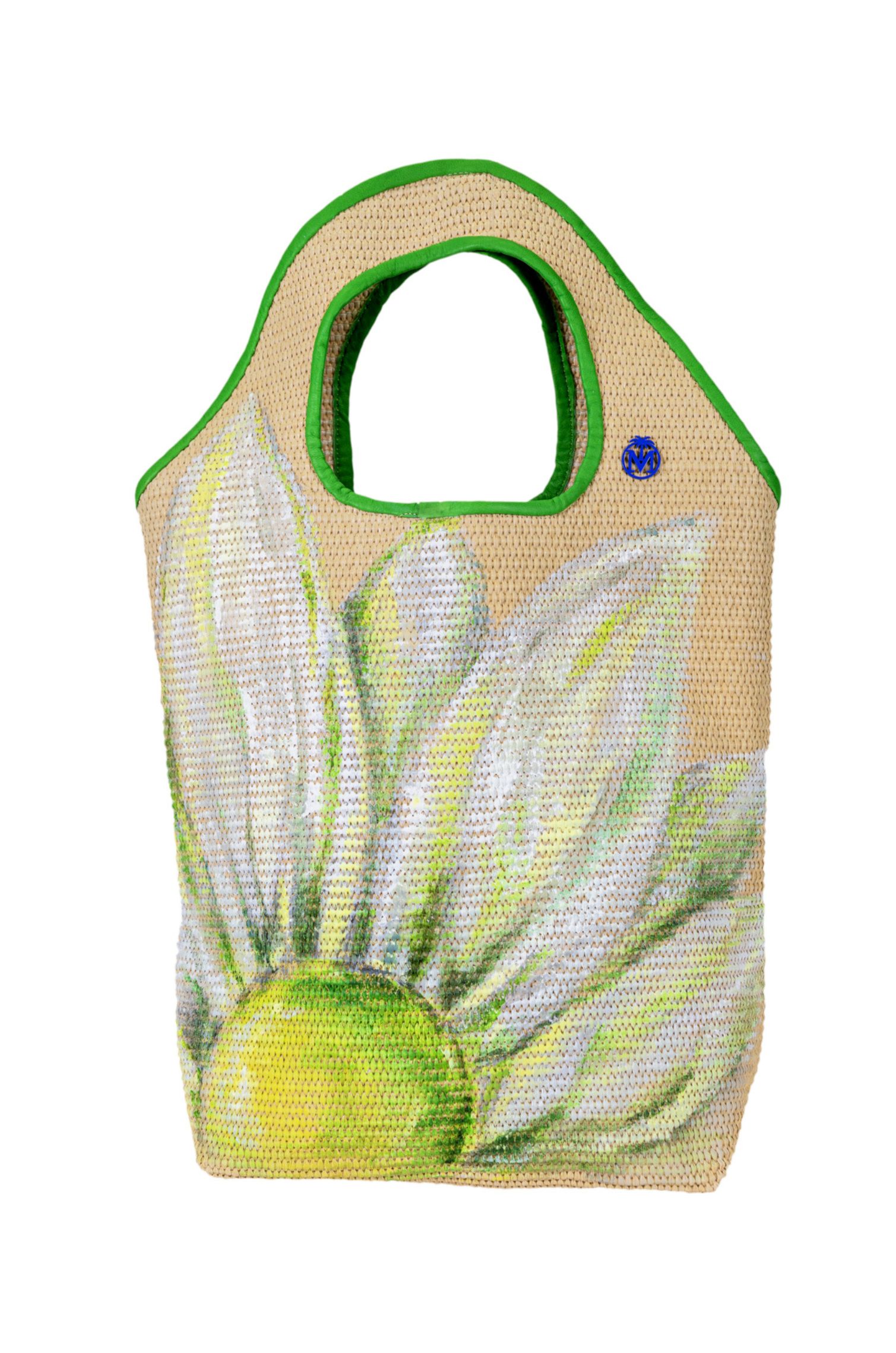 Daisy raffia bag