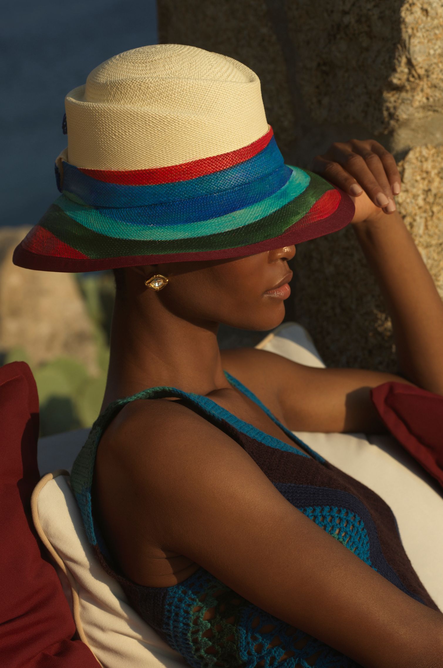 COLOR WAVES PANAMA HAT