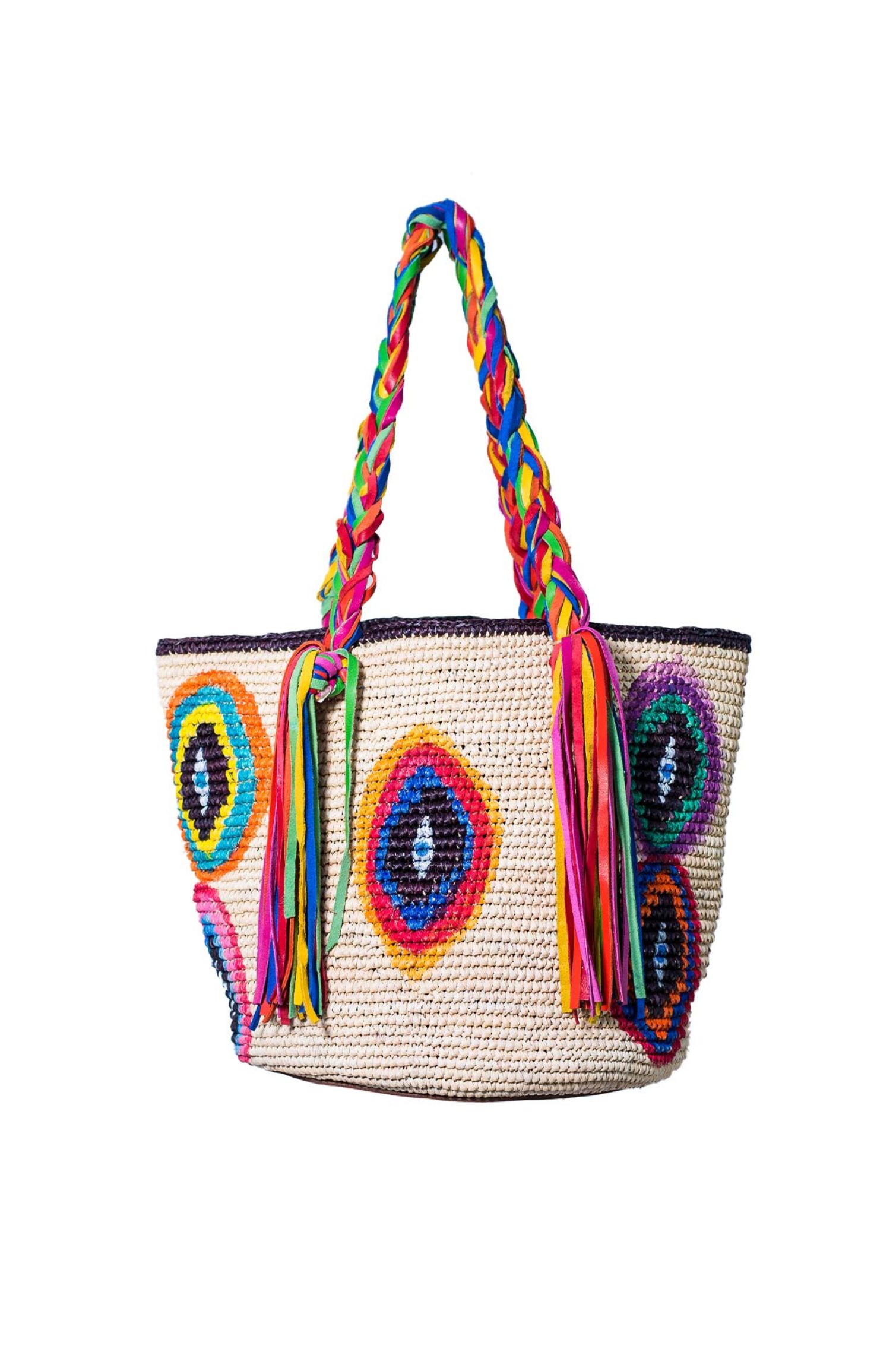 BRIGHT EYES CROCHET PANAMA BAG