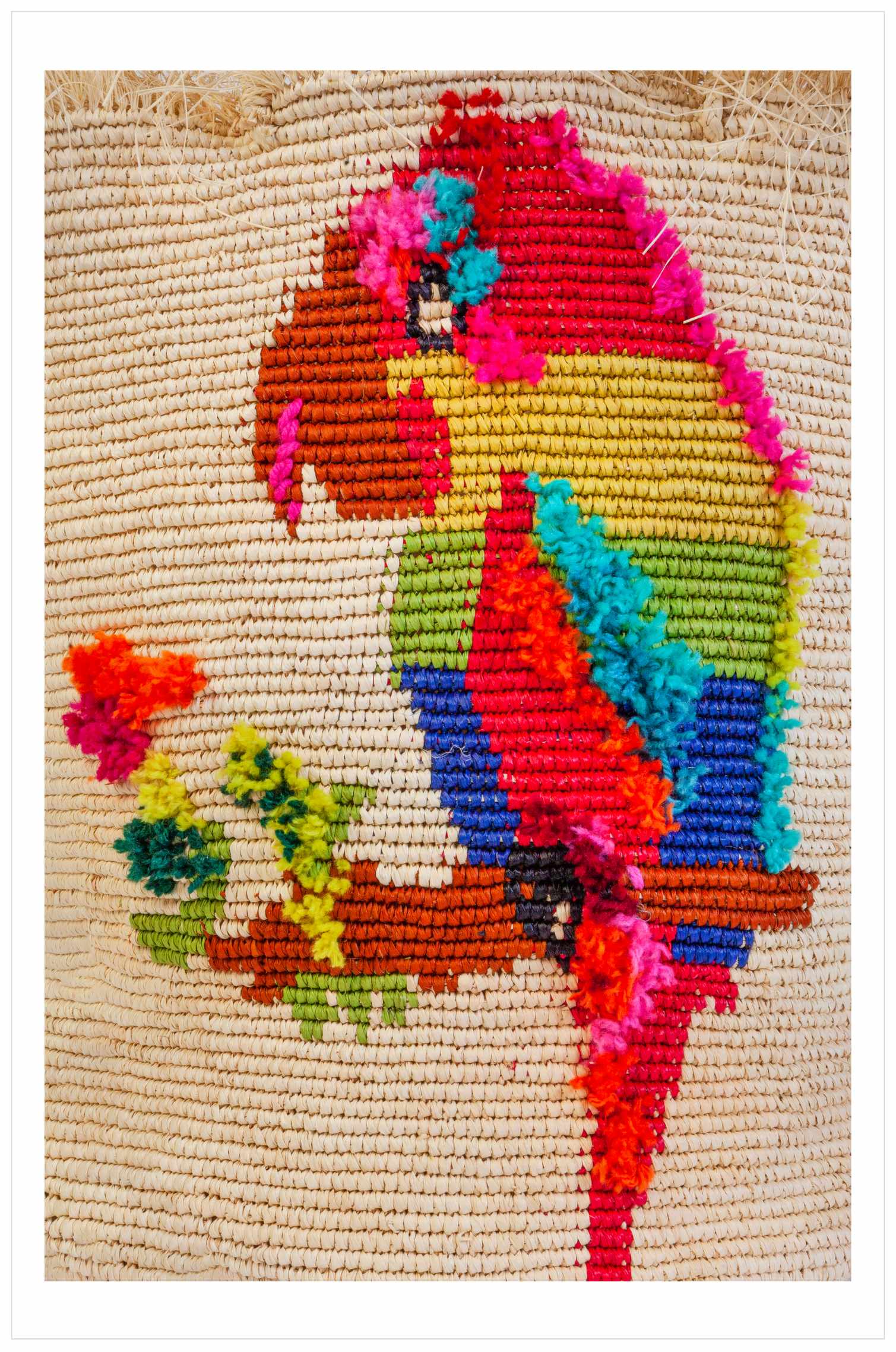 PLAYFUL PARROT CROCHET PANAMA BAG