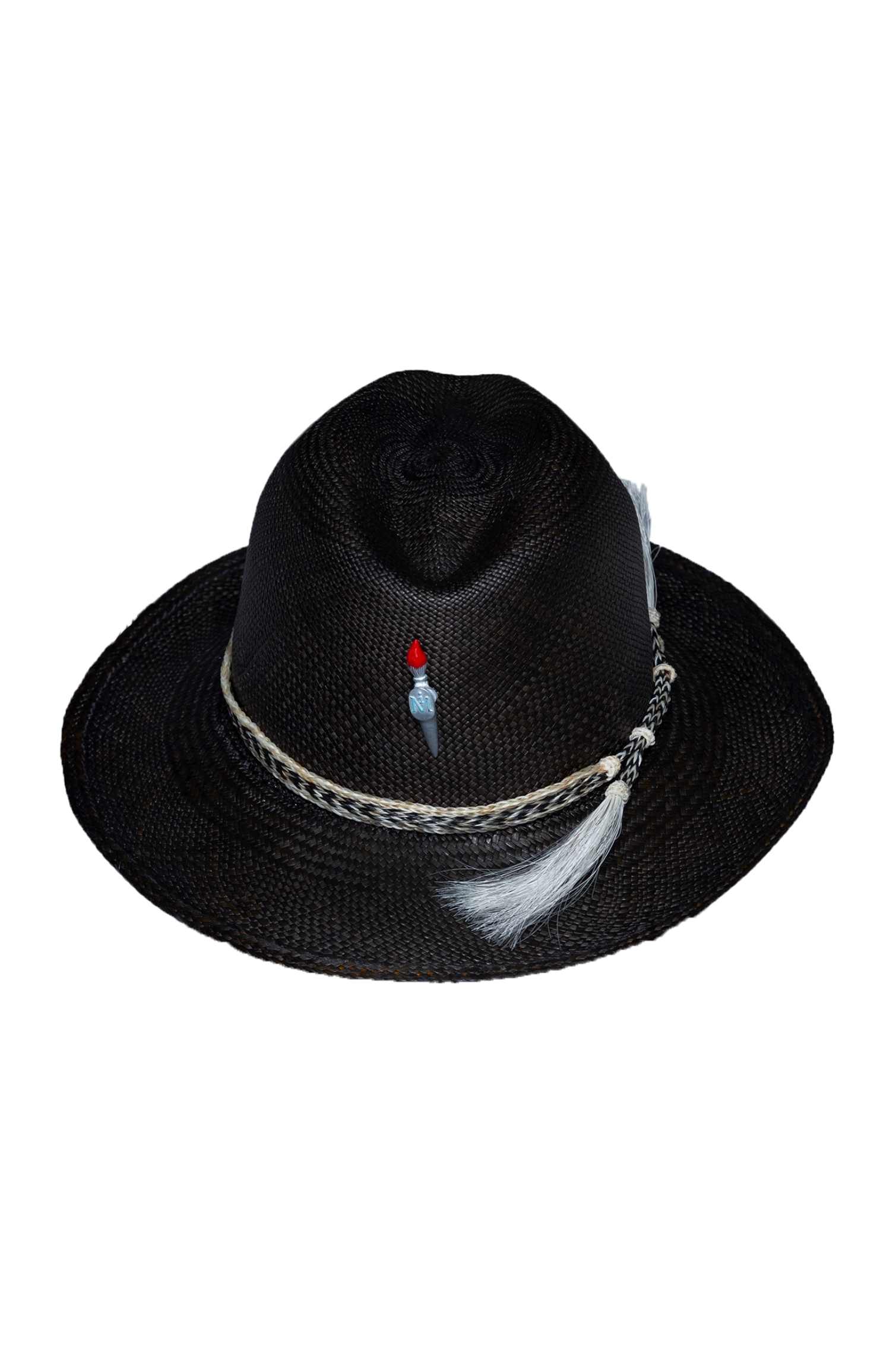 BORSALINO BLACK PANAMA HAT