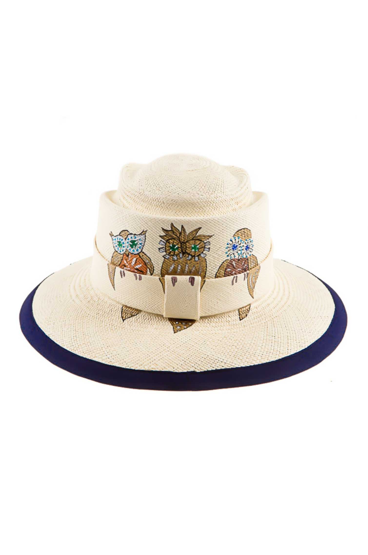 GOLDEN OWLS PANAMA HAT