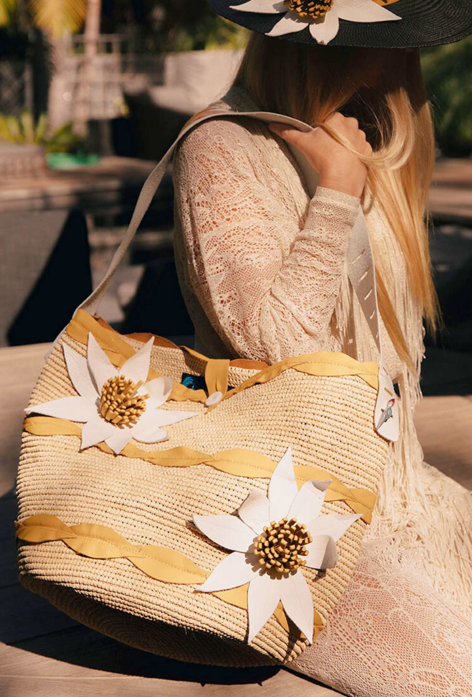 WATERLILY LARGE PANAMA BAG