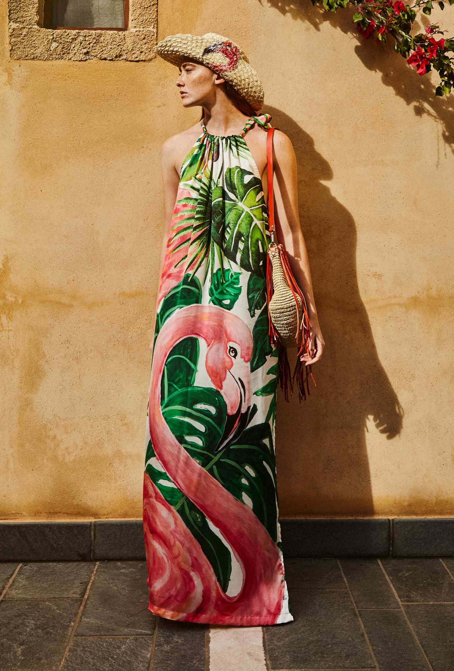 Flamingo mirage maxi dress