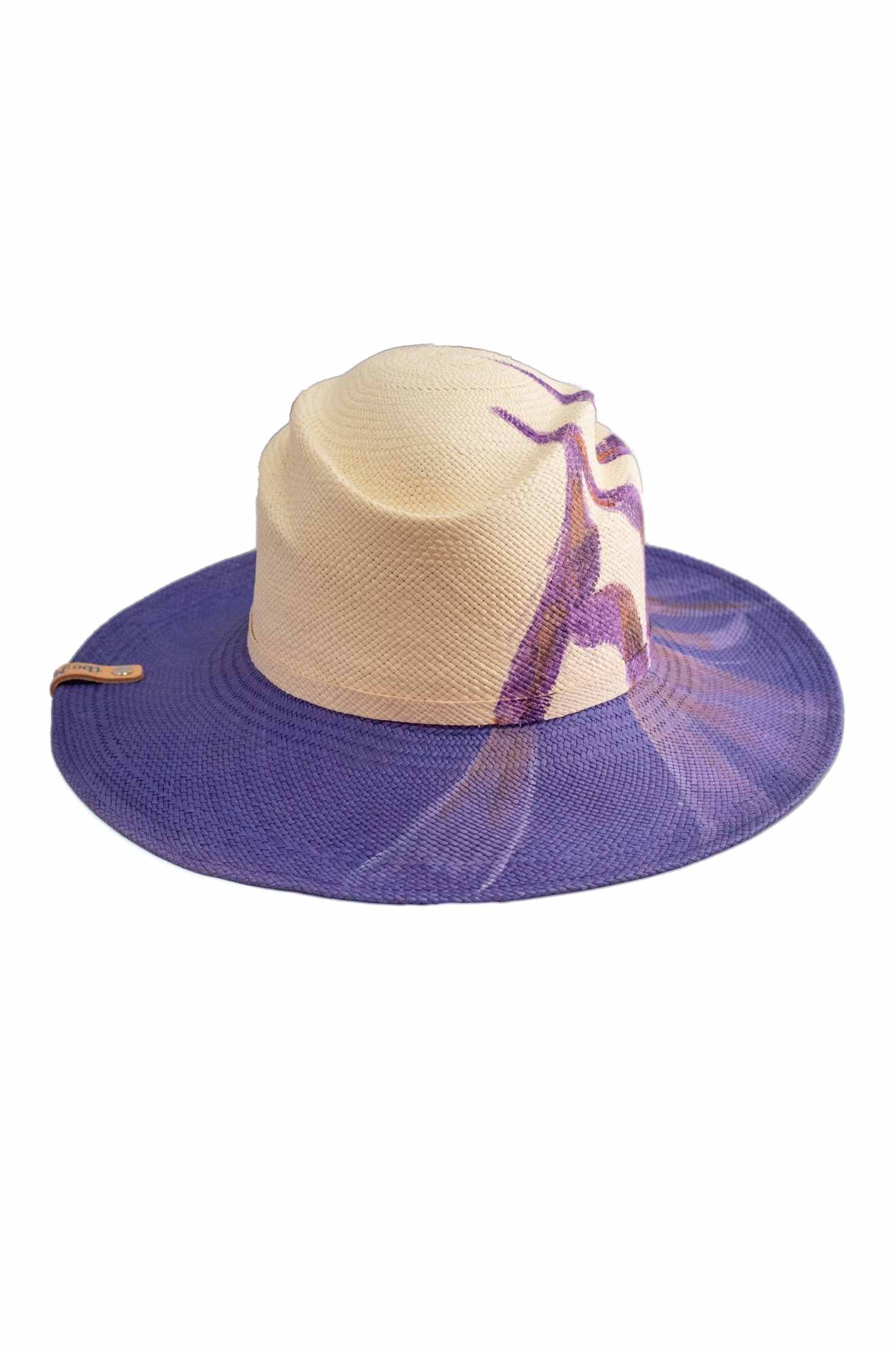 Violet zebra  Panama hat