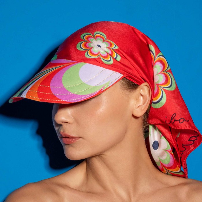 60's SPRING FLOWER SILK VISOR