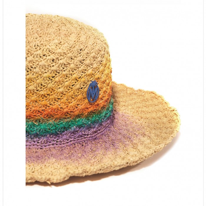 TIE DYE STRIPES PANAMA CROCHET HAT