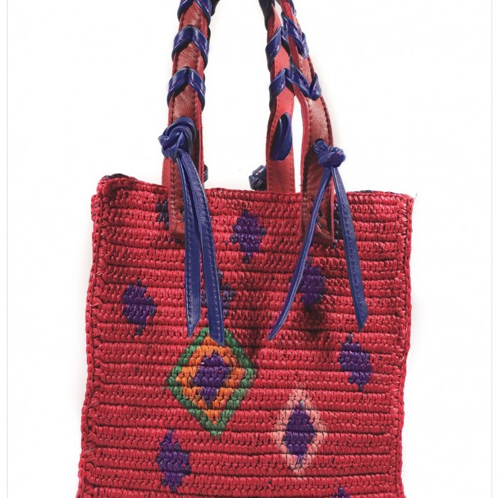 SPOT IN PURPLE 60’s CROCHET PANAMA BAG