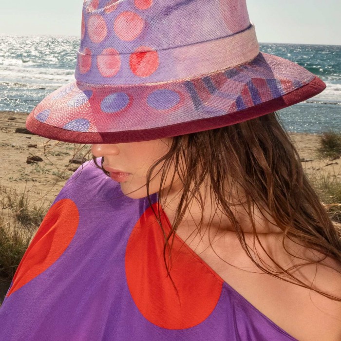 SPOT IN PURPLE 60’s PANAMA HAT