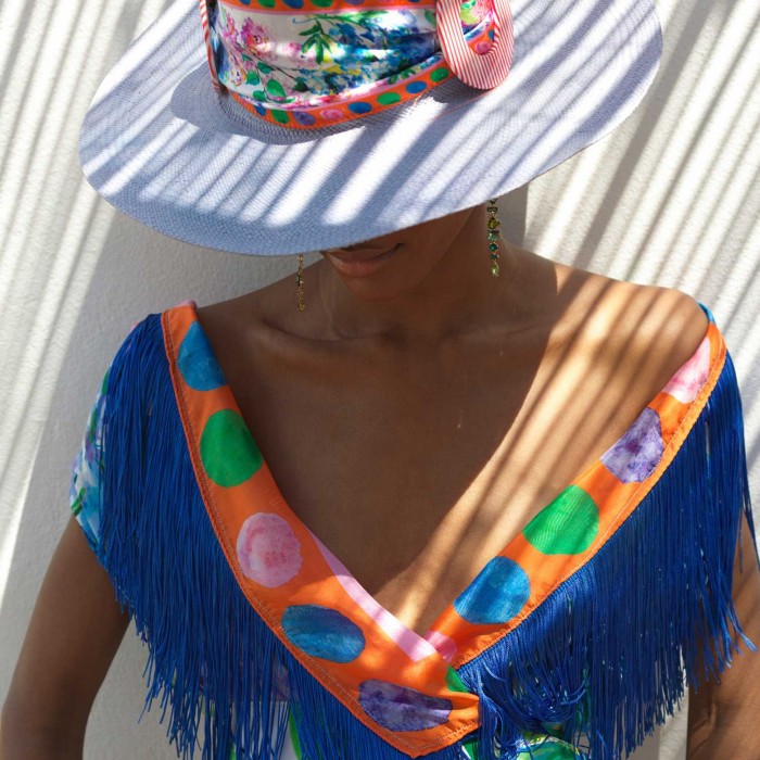 SUGAR FLOWER PANAMA HAT