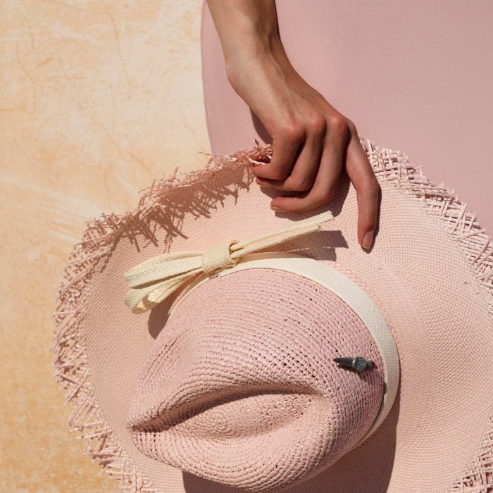 PINK ELEGANCE PANAMA HAT