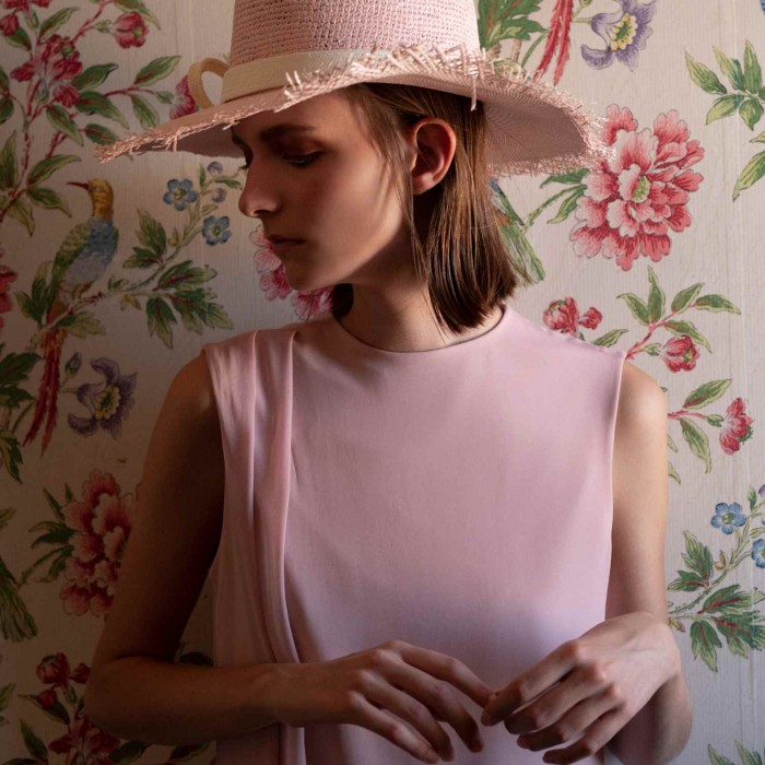 PINK ELEGANCE PANAMA HAT